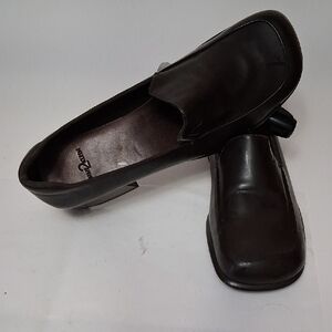 Anne Klein Women's Black Leather Loafers